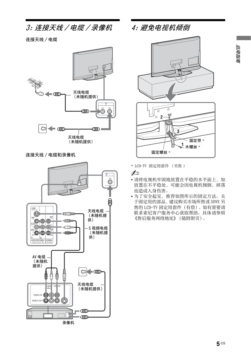 索尼KDL-40Z4500液晶彩电使用说明书-4