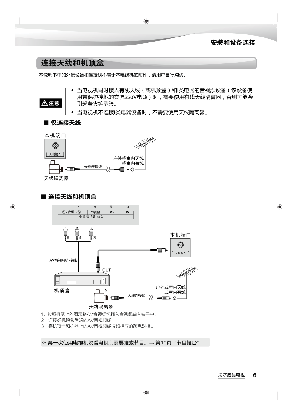海尔LS55H510N液晶彩电使用说明书-6 海尔LS55H510N液晶彩电使用说明书-6