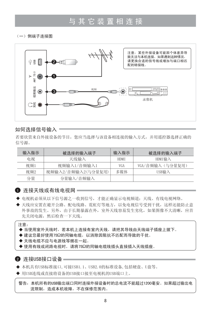 海信LED42K10P液晶彩电使用说明书-8 海信LED42K10P液晶彩电使用说明书-8