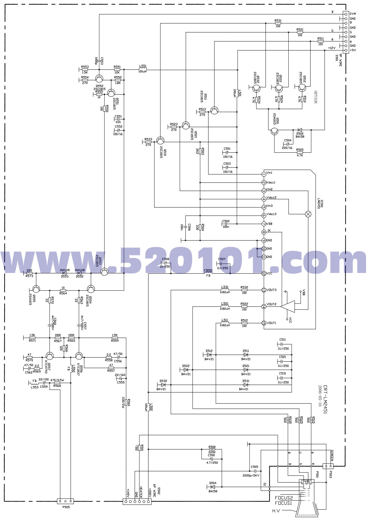 TCL HiD HY80系列机型视放板原理图-0