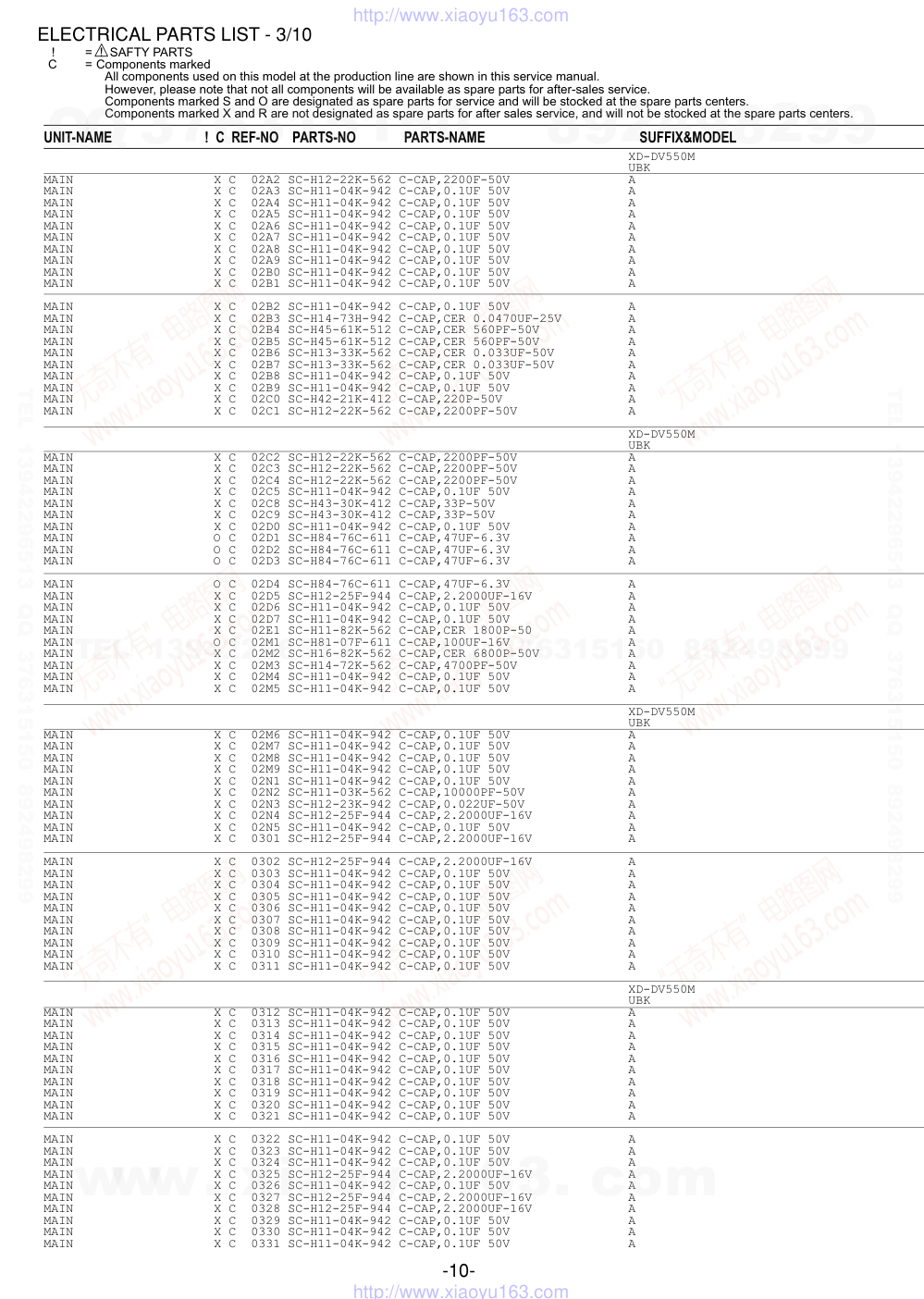 爱华AIWA XD-DV500MU DVD播放器维修手册-9 爱华AIWA XD-DV500MU DVD播放器维修手册-9