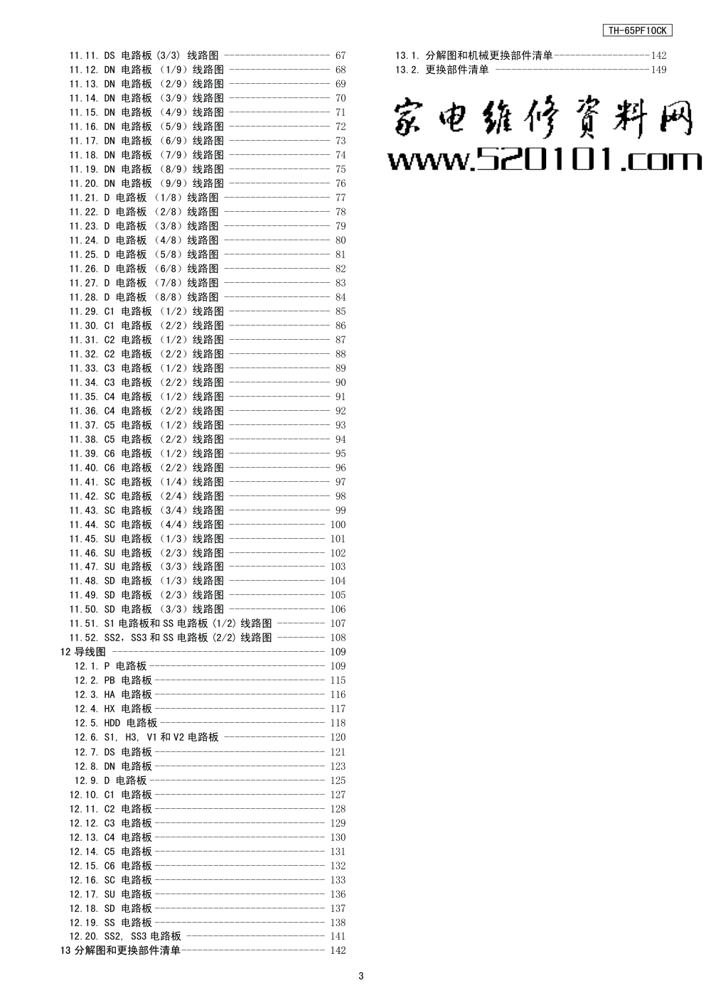 松下TH-65PF10CK等离子显示器(GPF10D机芯)维修手册-2