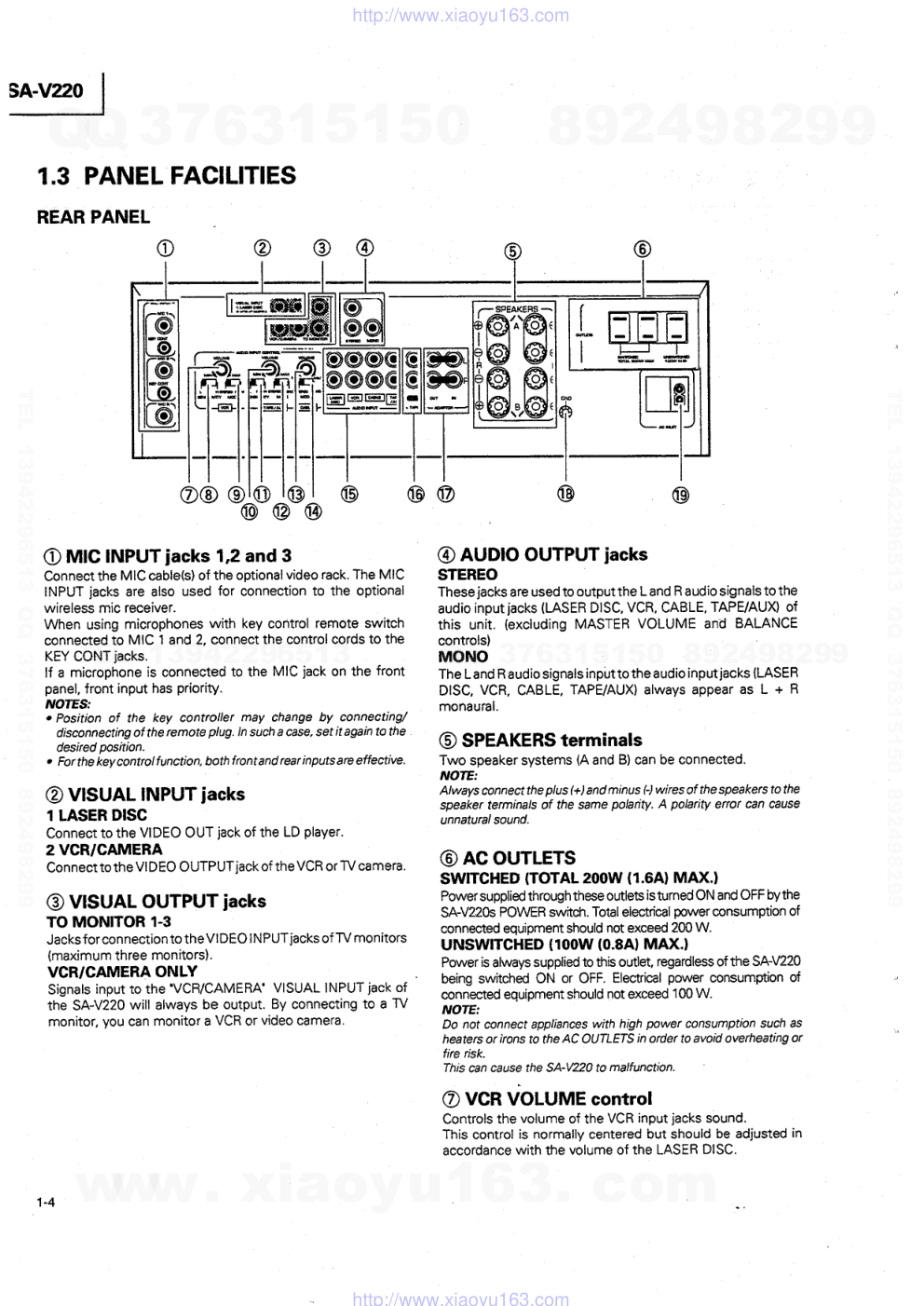 先锋PIONEER SA-V220音响电路图-3
