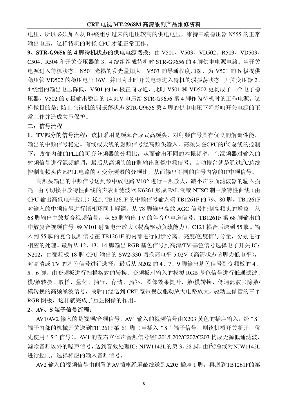 厦华MT2968M系列维修资料(电路分析)-7 厦华MT2968M系列维修资料(电路分析)-7