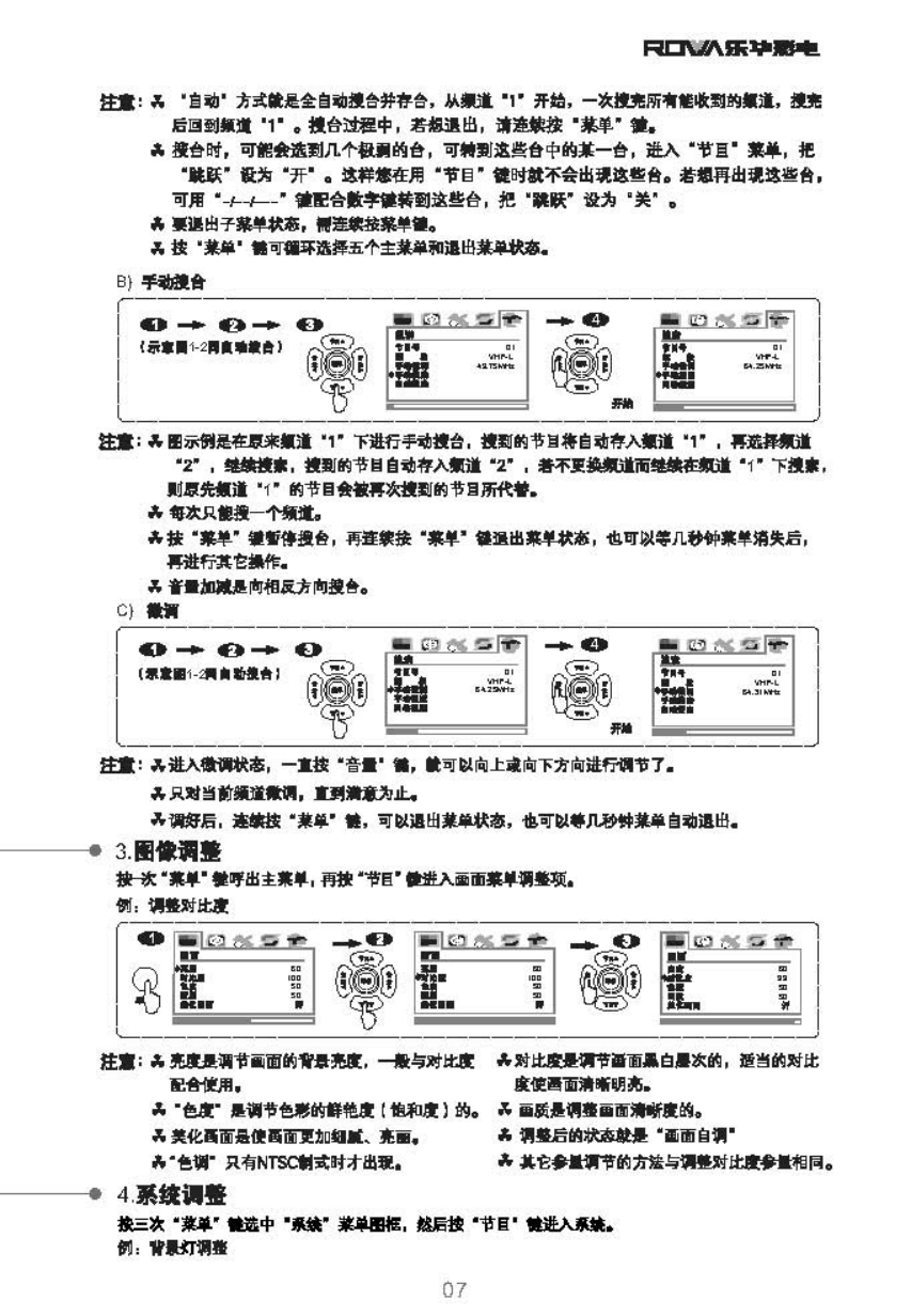 乐华21V12S彩电使用说明书-7 乐华21V12S彩电使用说明书-7
