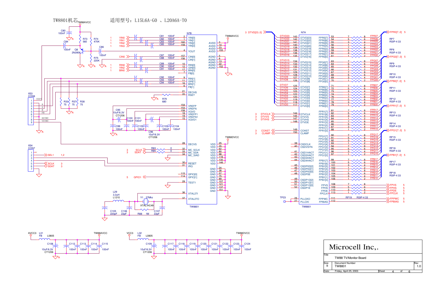 海尔L15L6A-G0、L20A6A-T0（TW8801机芯）电路原理图-3