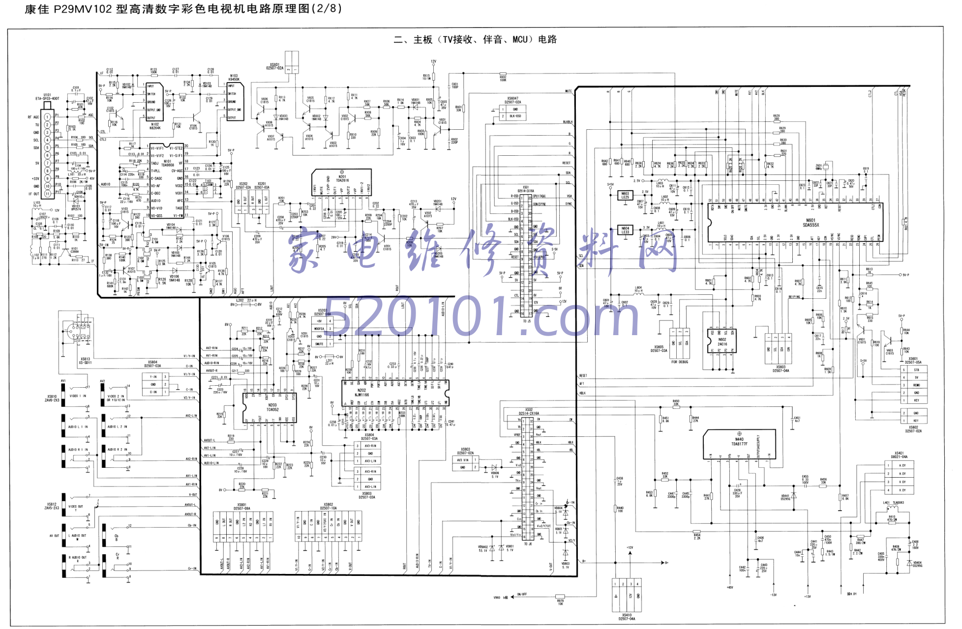 康佳P29MV102型机图纸-1 康佳P29MV102型机图纸-1