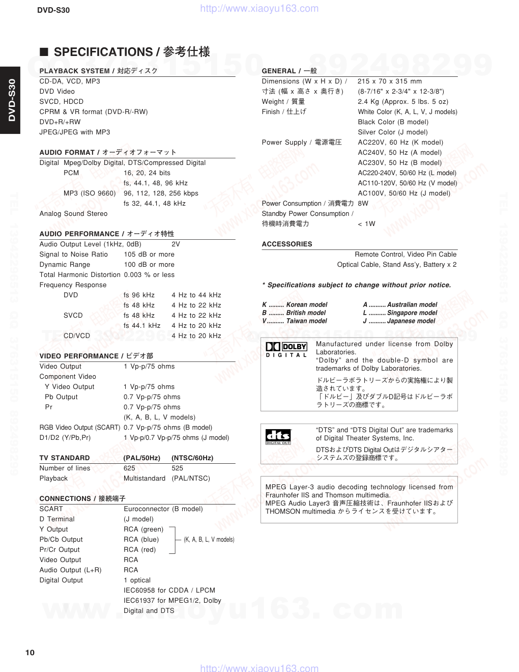 雅马哈YAMAHA DVD-S30电路原理图-9 雅马哈YAMAHA DVD-S30电路原理图-9