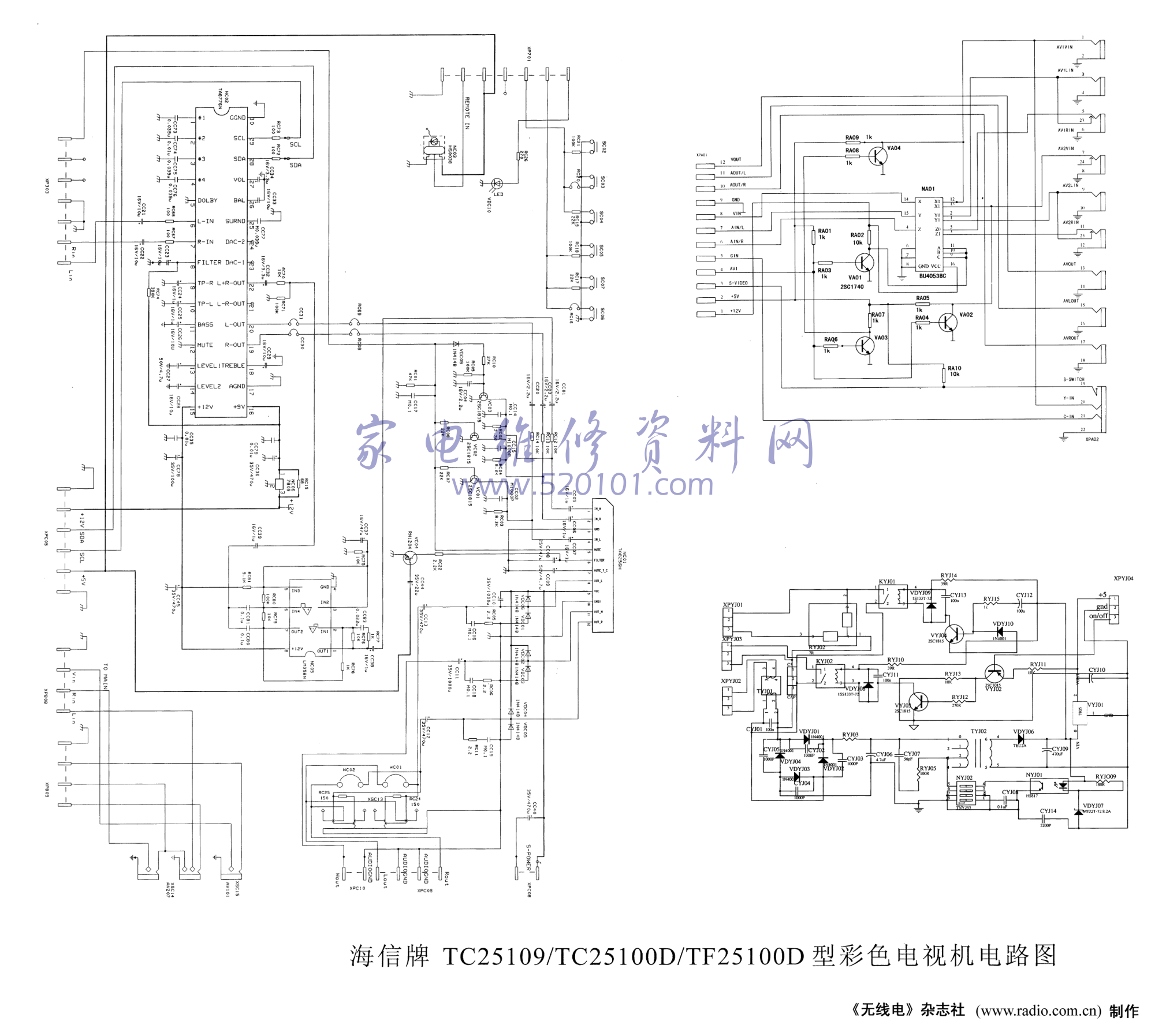 海信TC25109、TC25100D、TF25100D彩电图纸-0