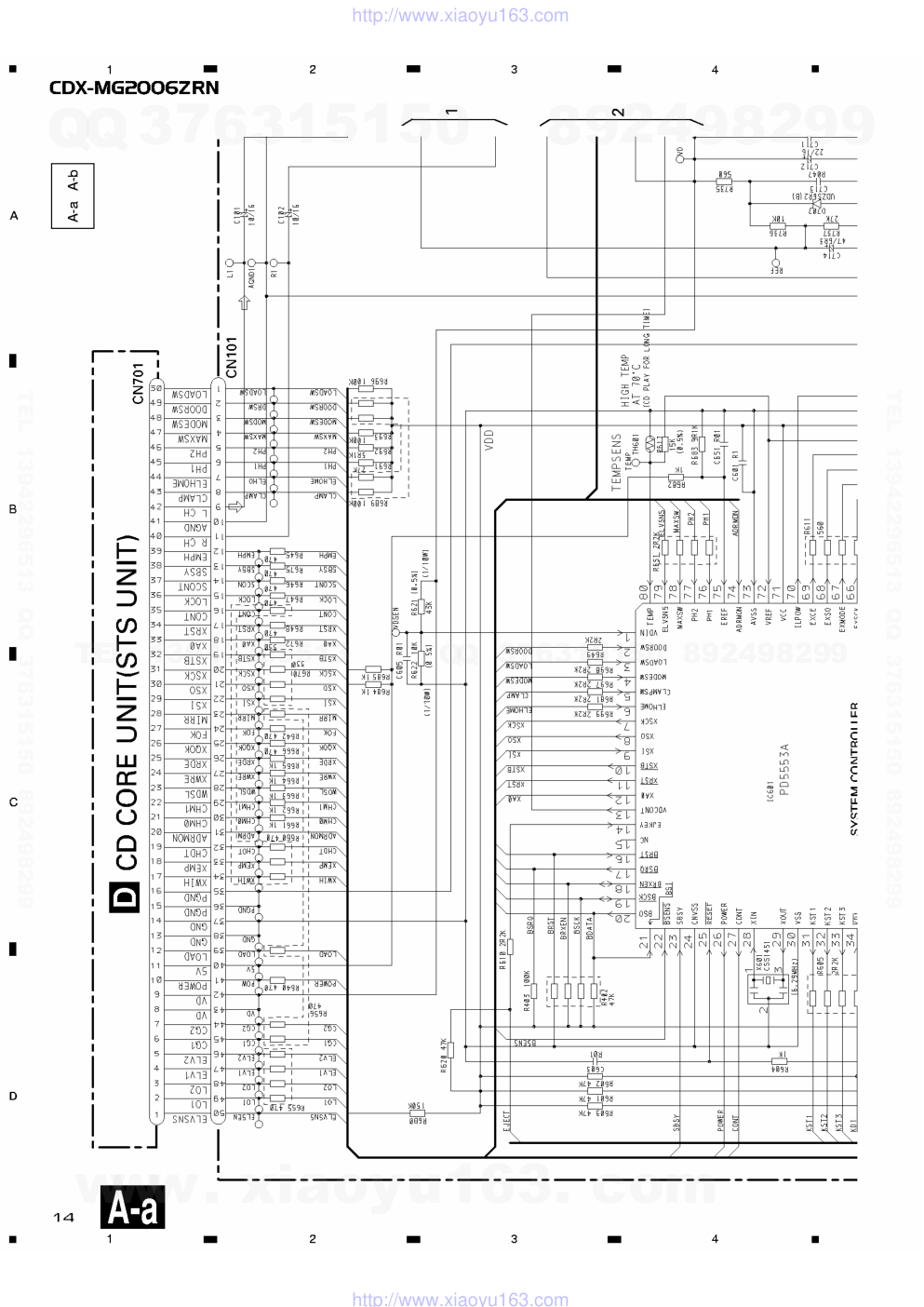 先锋PIONEER CDX-MG2006ZRN音响电路原理图-3