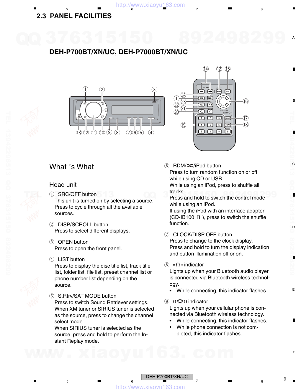 先锋PIONEER DEH-P7000BTXNUC电路图-8