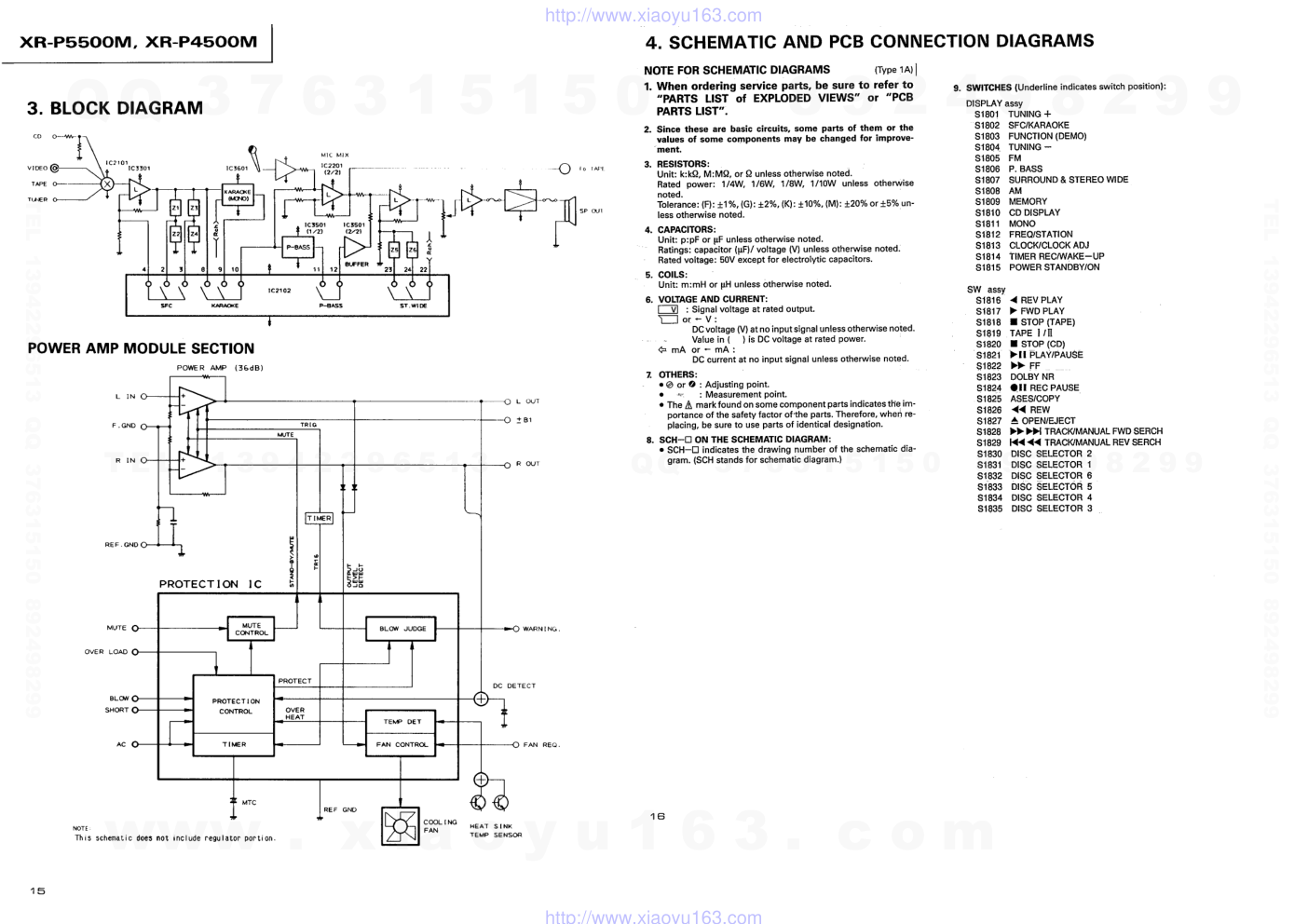 先锋PIONEER XR-P5500M电路图-9