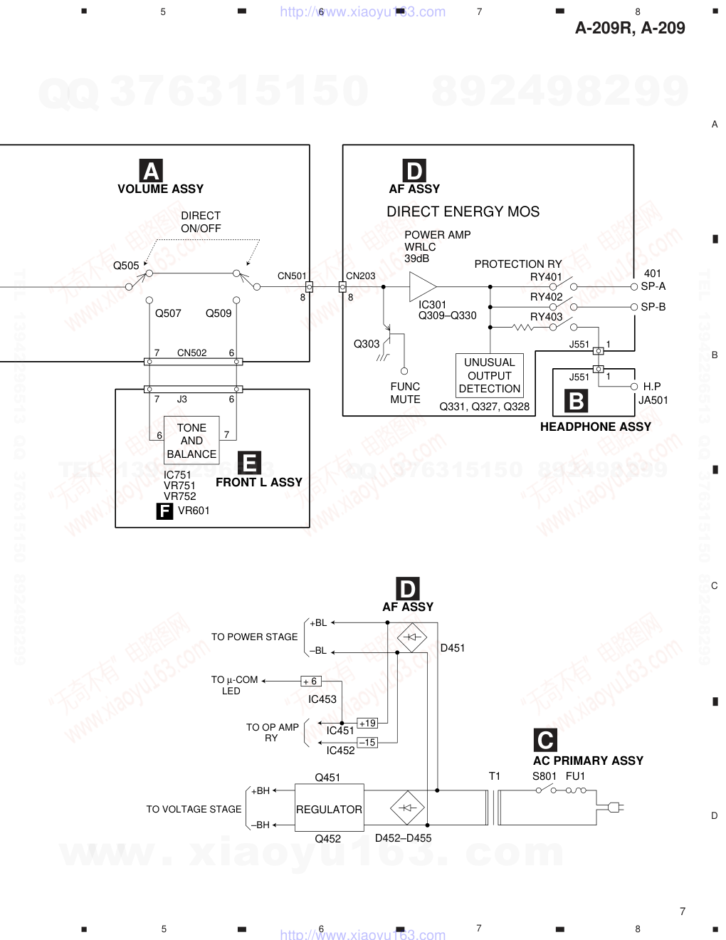 先锋PIONEER A-209R音响电路原理图-6 先锋PIONEER A-209R音响电路原理图-6