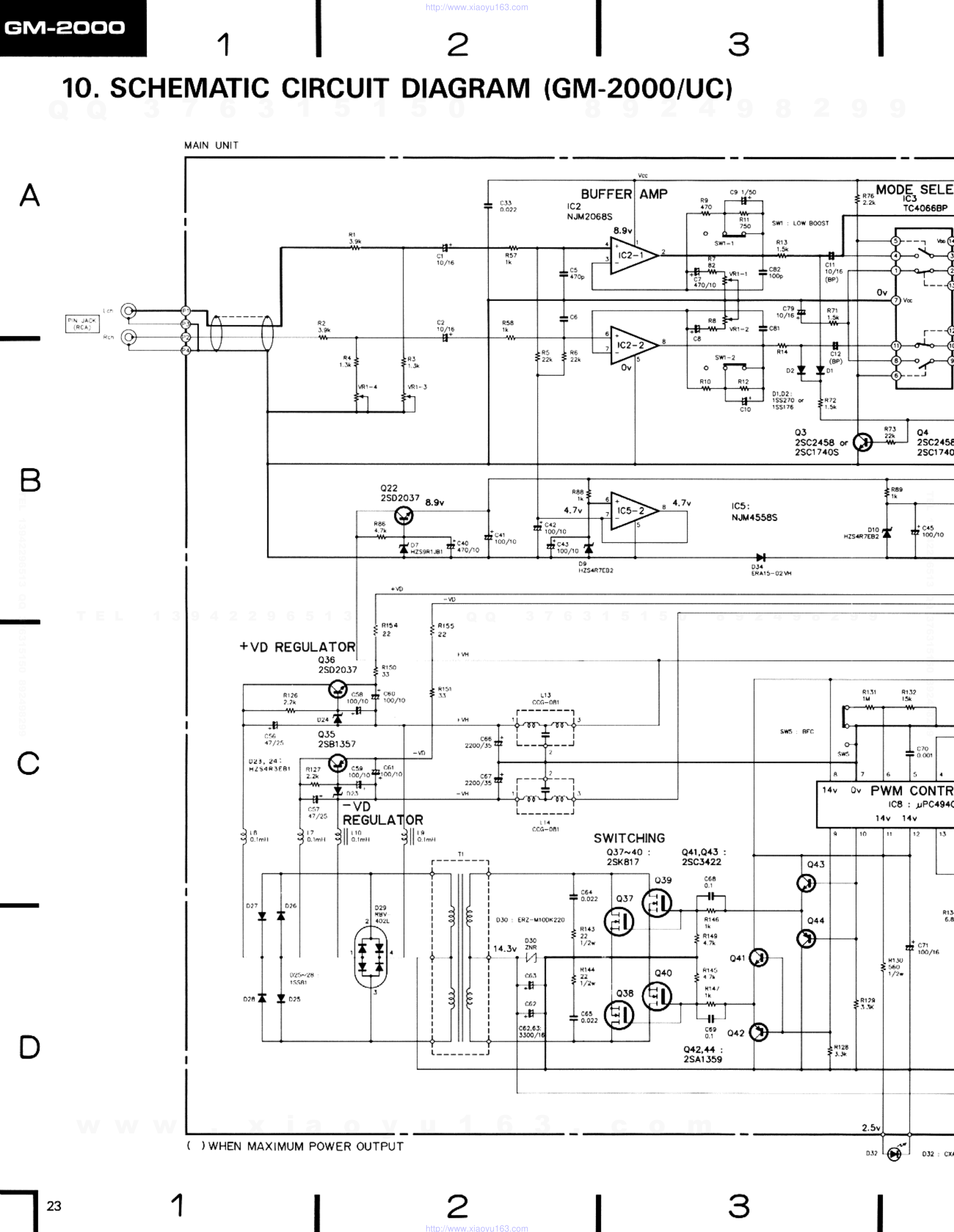 先锋PIONEER GM-2000音响电路图-0