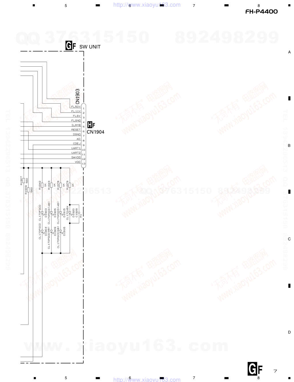 先锋PIONEER FH-P4400音响电路图-6 先锋PIONEER FH-P4400音响电路图-6