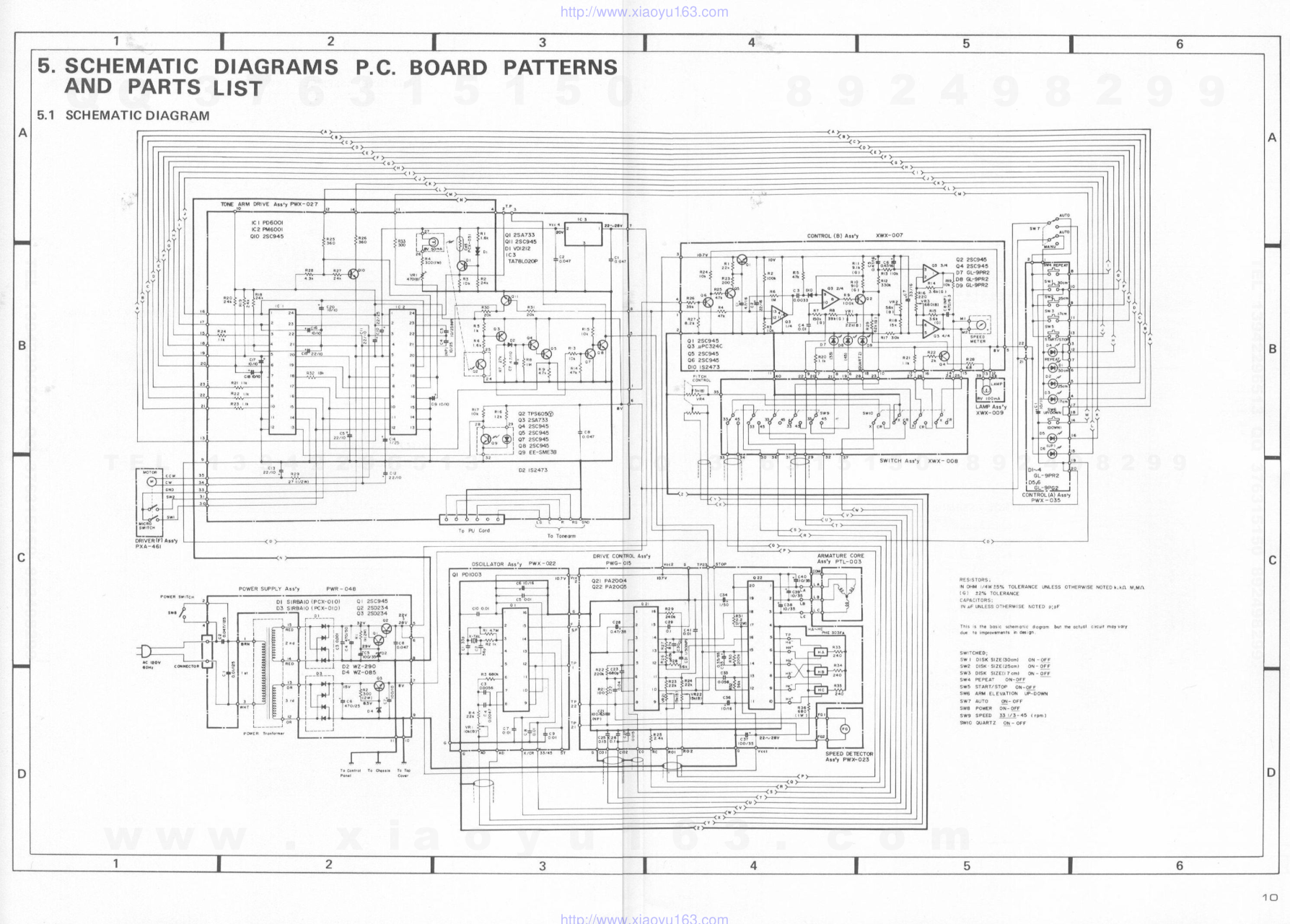 先锋PIONEER PL-630音响电路图-7 先锋PIONEER PL-630音响电路图-7