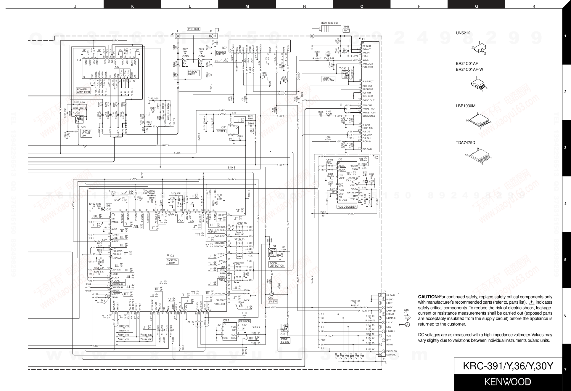 建伍KENWOOD KRC-36Y CD影碟播放机维修手册-8 建伍KENWOOD KRC-36Y CD影碟播放机维修手册-8