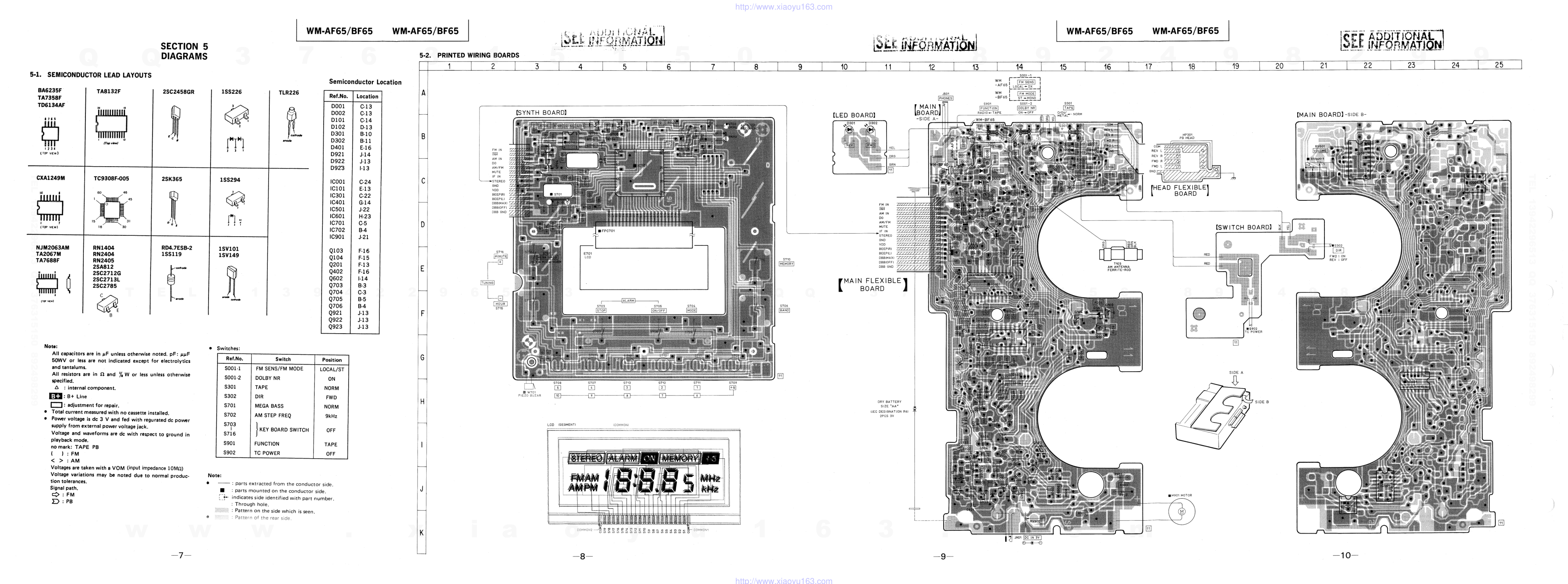 索尼SONY WM-BF65电路图-6 索尼SONY WM-BF65电路图-6