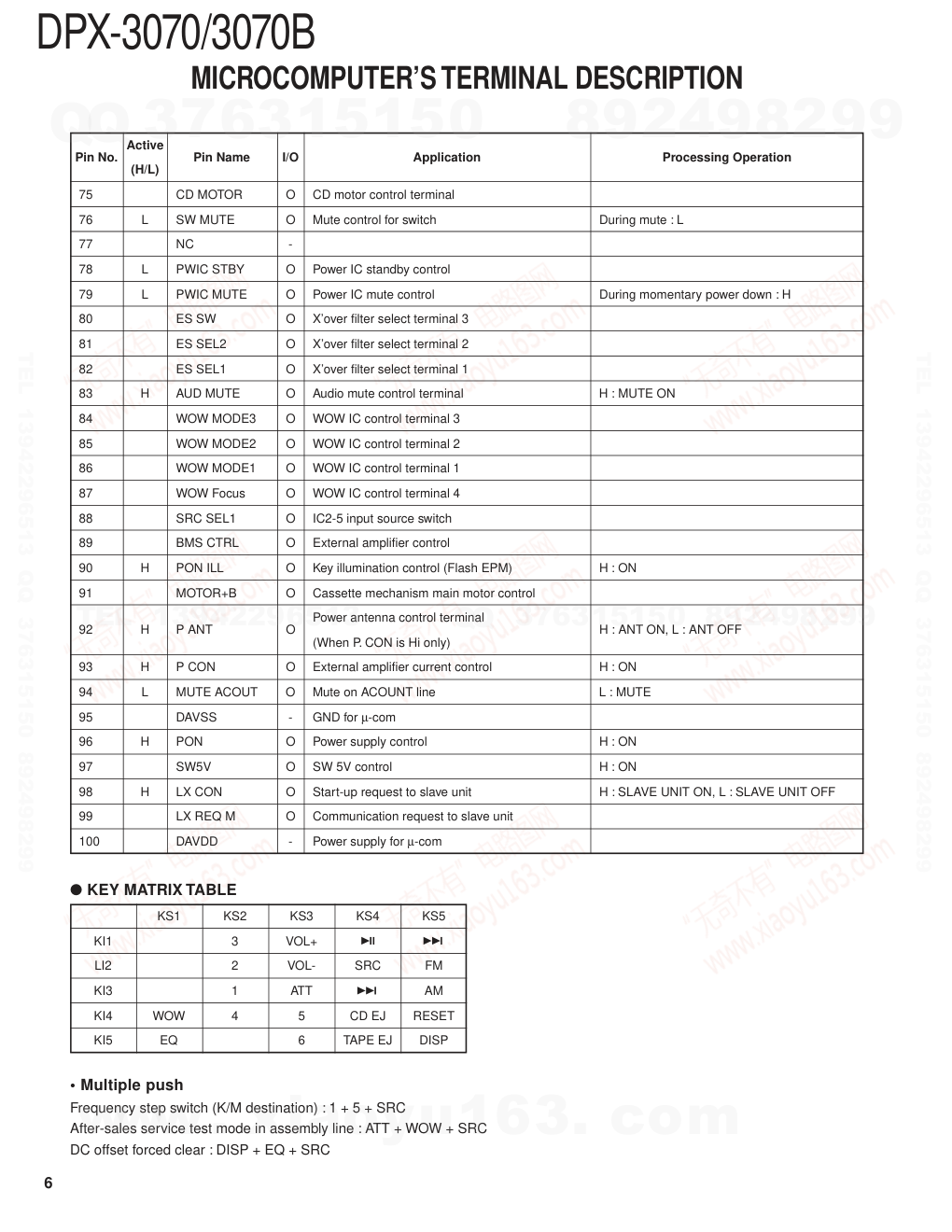 建伍KENWOOD DPX-3070 卡式CD接收机维修手册-5 建伍KENWOOD DPX-3070 卡式CD接收机维修手册-5