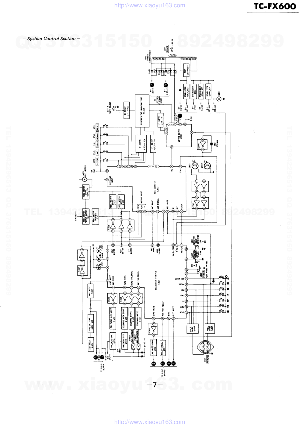 索尼SONY TC-FX600电路图-6