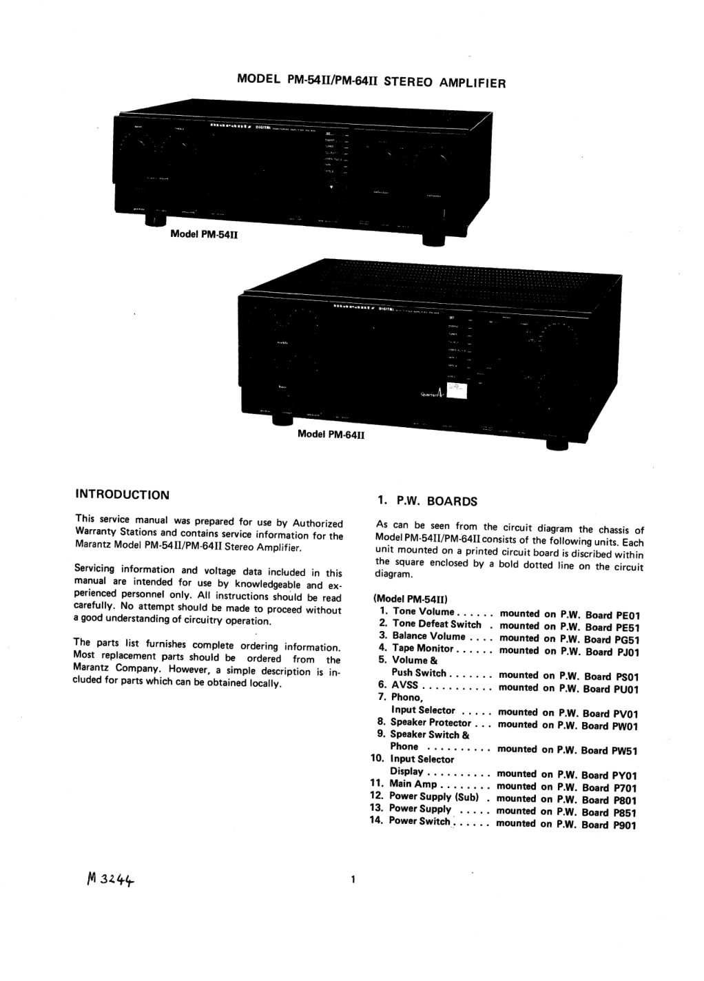 马兰士MARANTZ PM64II音响电路图-3 马兰士MARANTZ PM64II音响电路图-3