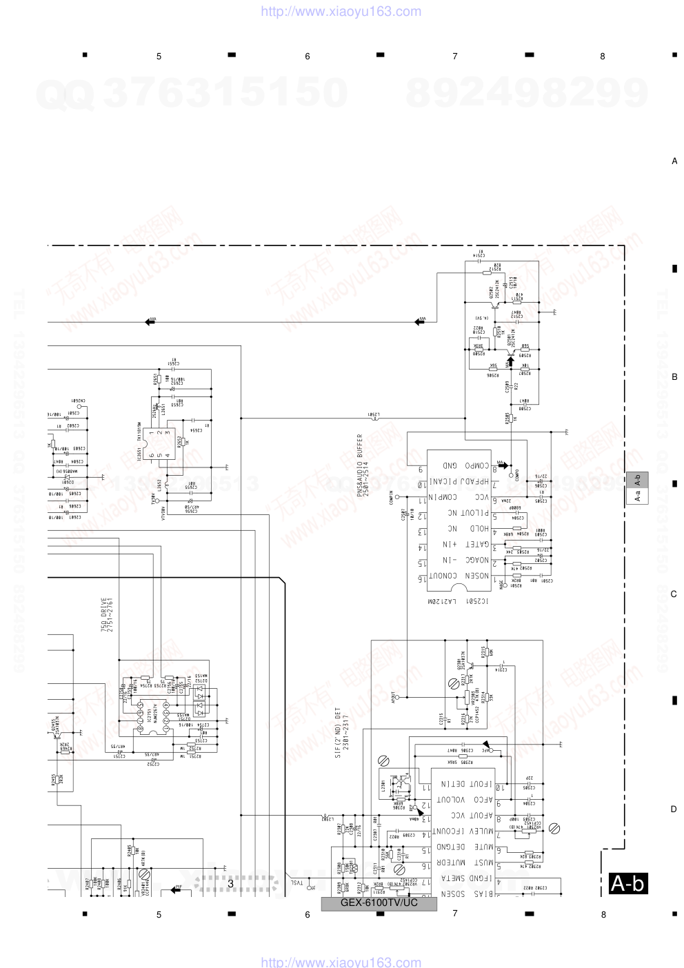 先锋PIONEER GEX-6100TV音响电路图-7 先锋PIONEER GEX-6100TV音响电路图-7