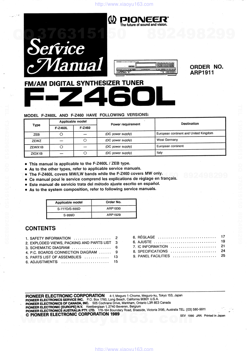 先锋PIONEER F-Z460L音响电路图-0