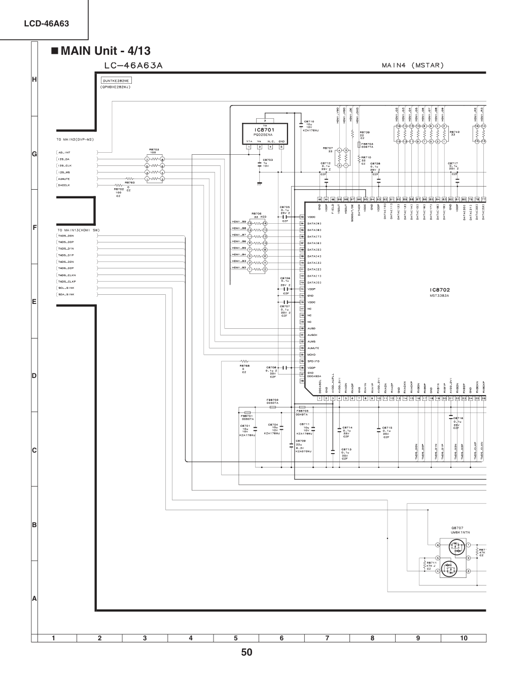 夏普LCD-46A63液晶电视电路图-6 夏普LCD-46A63液晶电视电路图-6