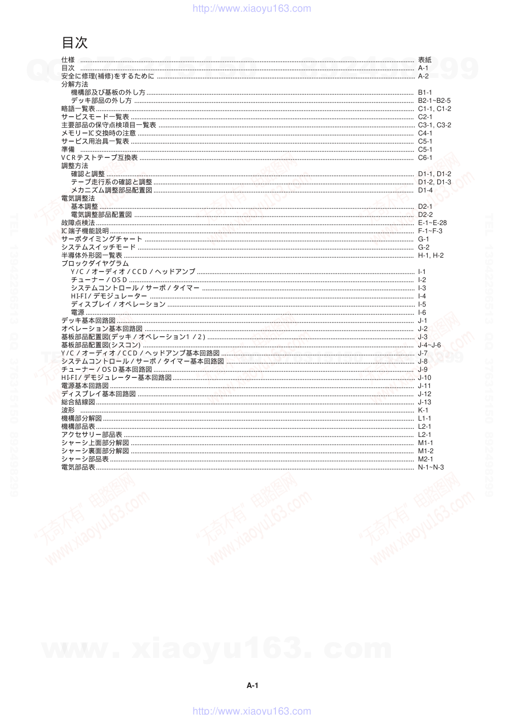 爱华AIWA HV-FR70D放像机电路图-1 爱华AIWA HV-FR70D放像机电路图-1