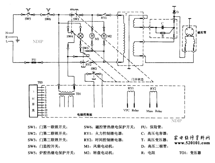 格兰仕WP800微波炉原理图-0