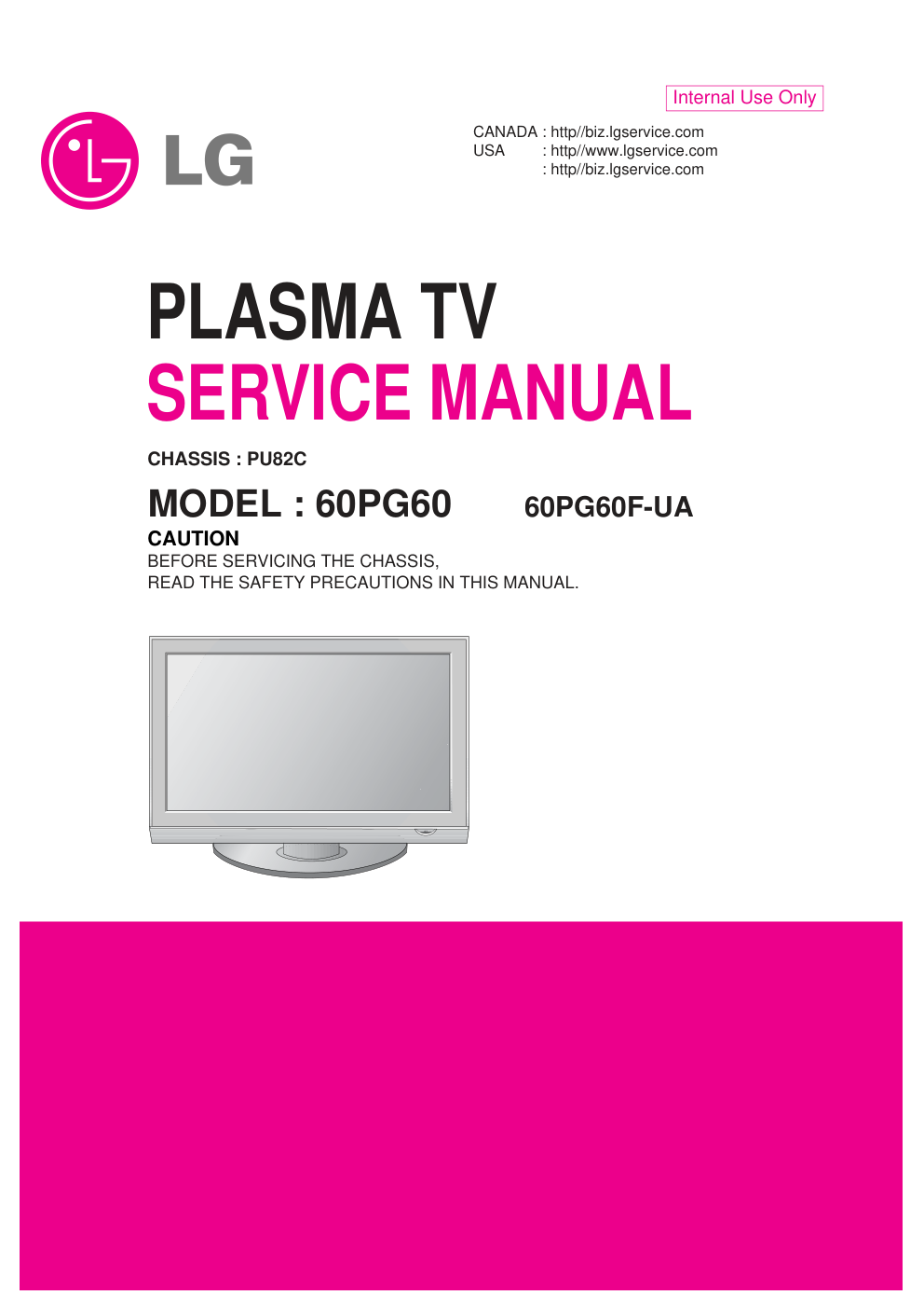 LG 60PG60液晶电视维修手册和原理图-0