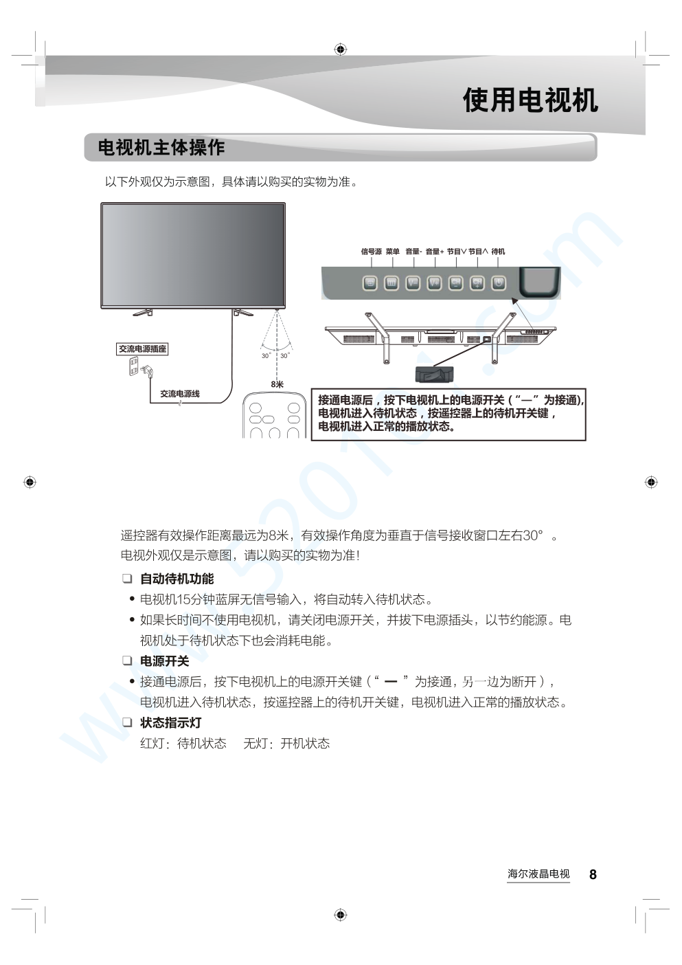 海尔LS55H510N液晶电视说明书-8