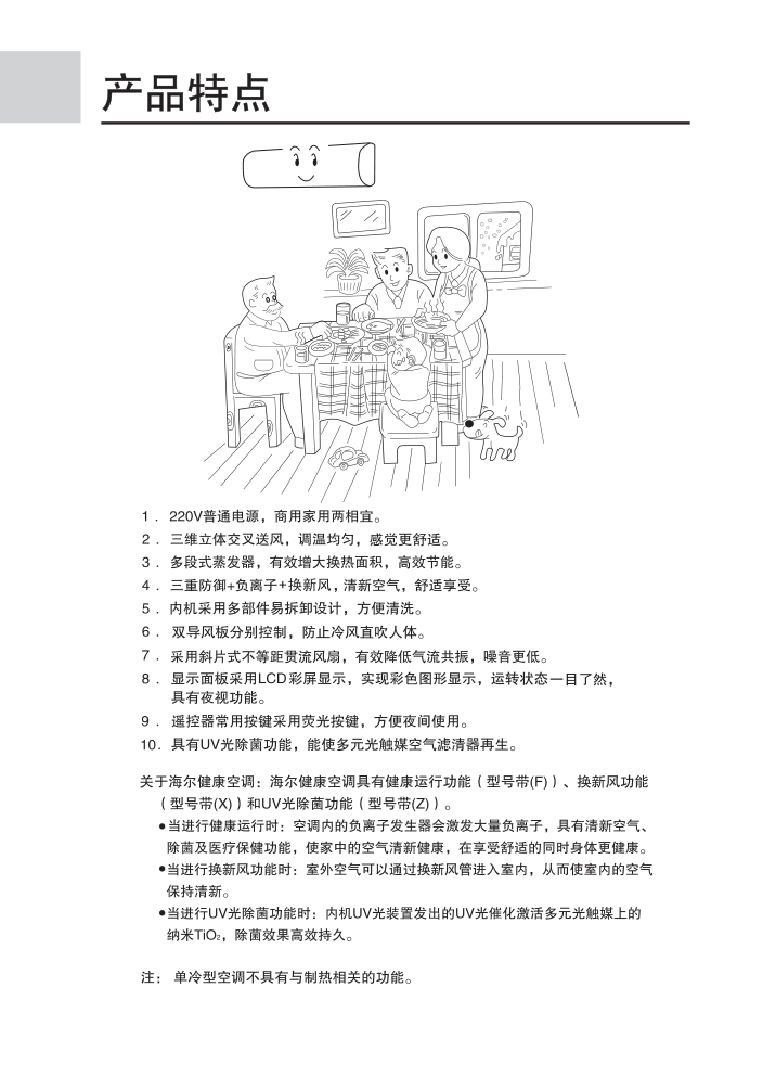 海尔KF-25GWG(ZXF)空调使用说明书-1