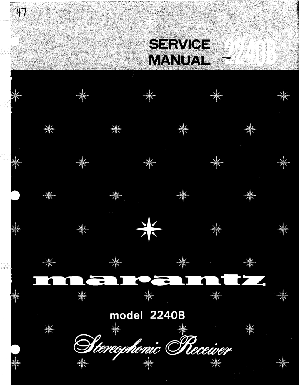 马兰士MARANTZ 2240B音响服务手册-0 马兰士MARANTZ 2240B音响服务手册-0