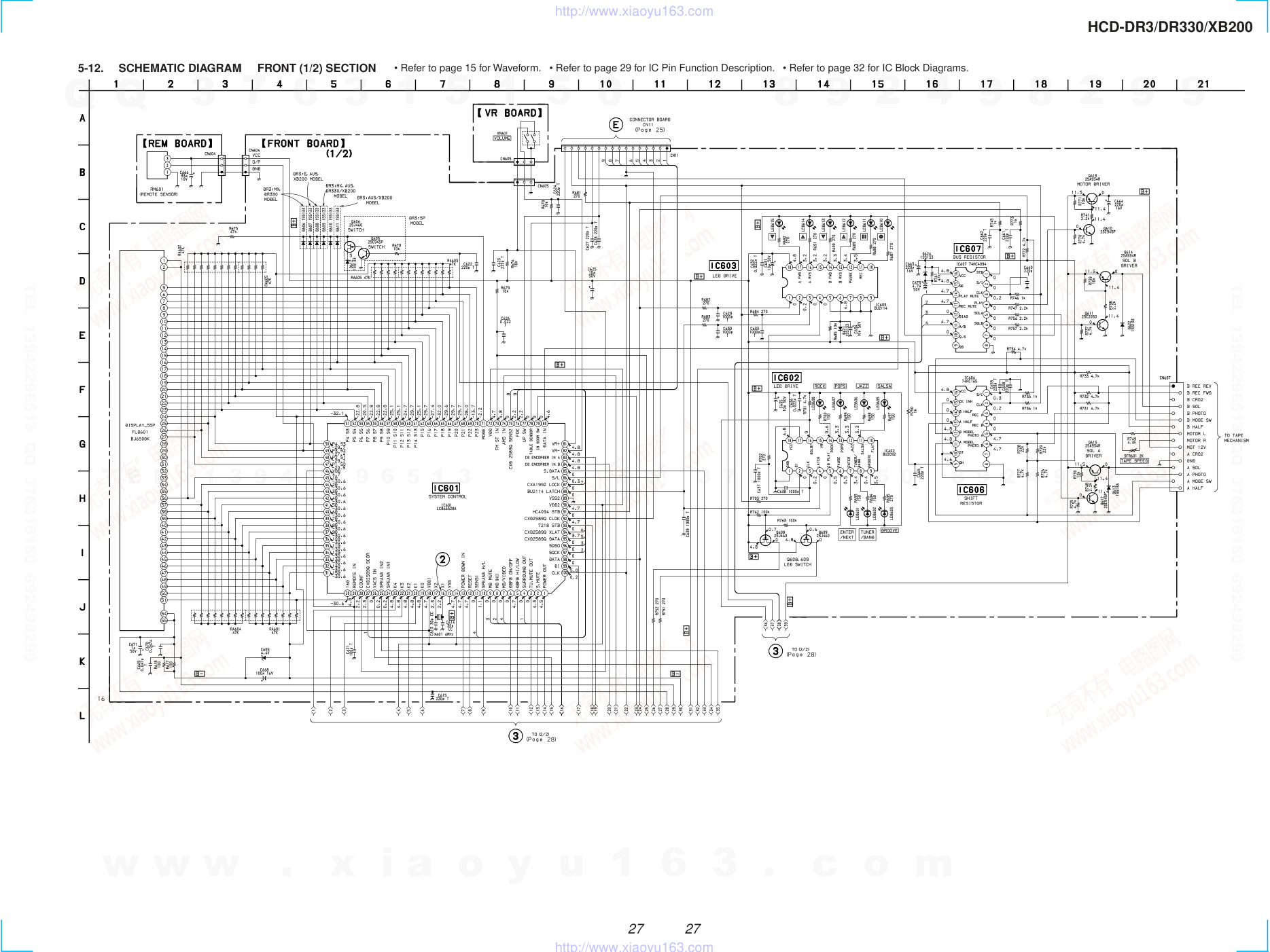 索尼SONY HCD-XB200音响电路图-6 索尼SONY HCD-XB200音响电路图-6