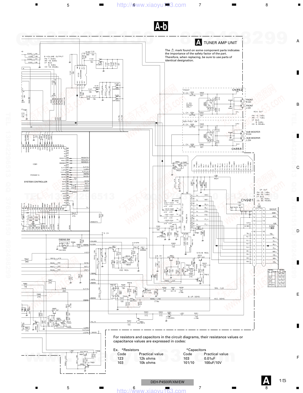 先锋PIONEER DEH-P4500RXNEW电路图-4 先锋PIONEER DEH-P4500RXNEW电路图-4