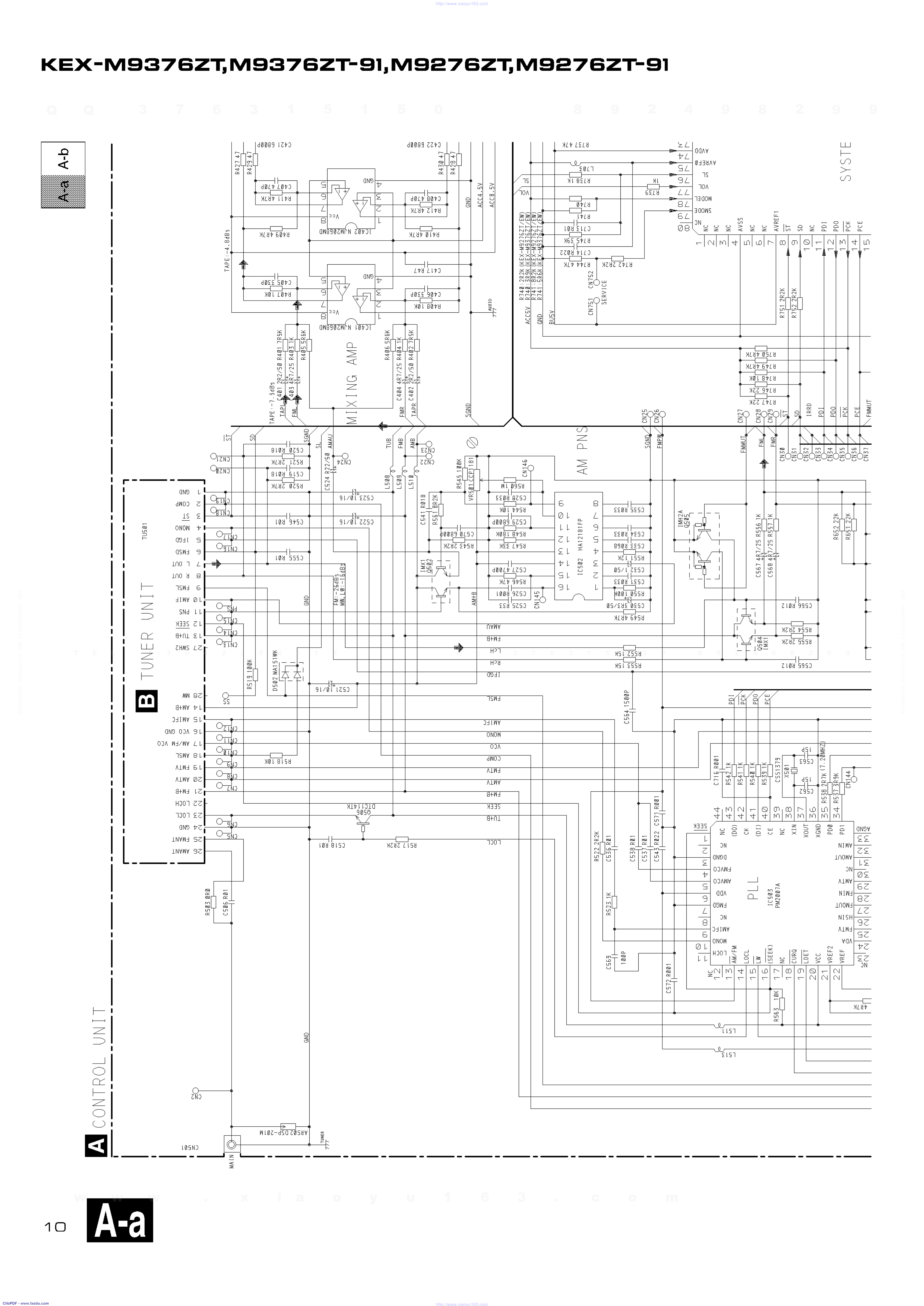 先锋PIONEER KEX-M9376ZT音响电路图-9 先锋PIONEER KEX-M9376ZT音响电路图-9
