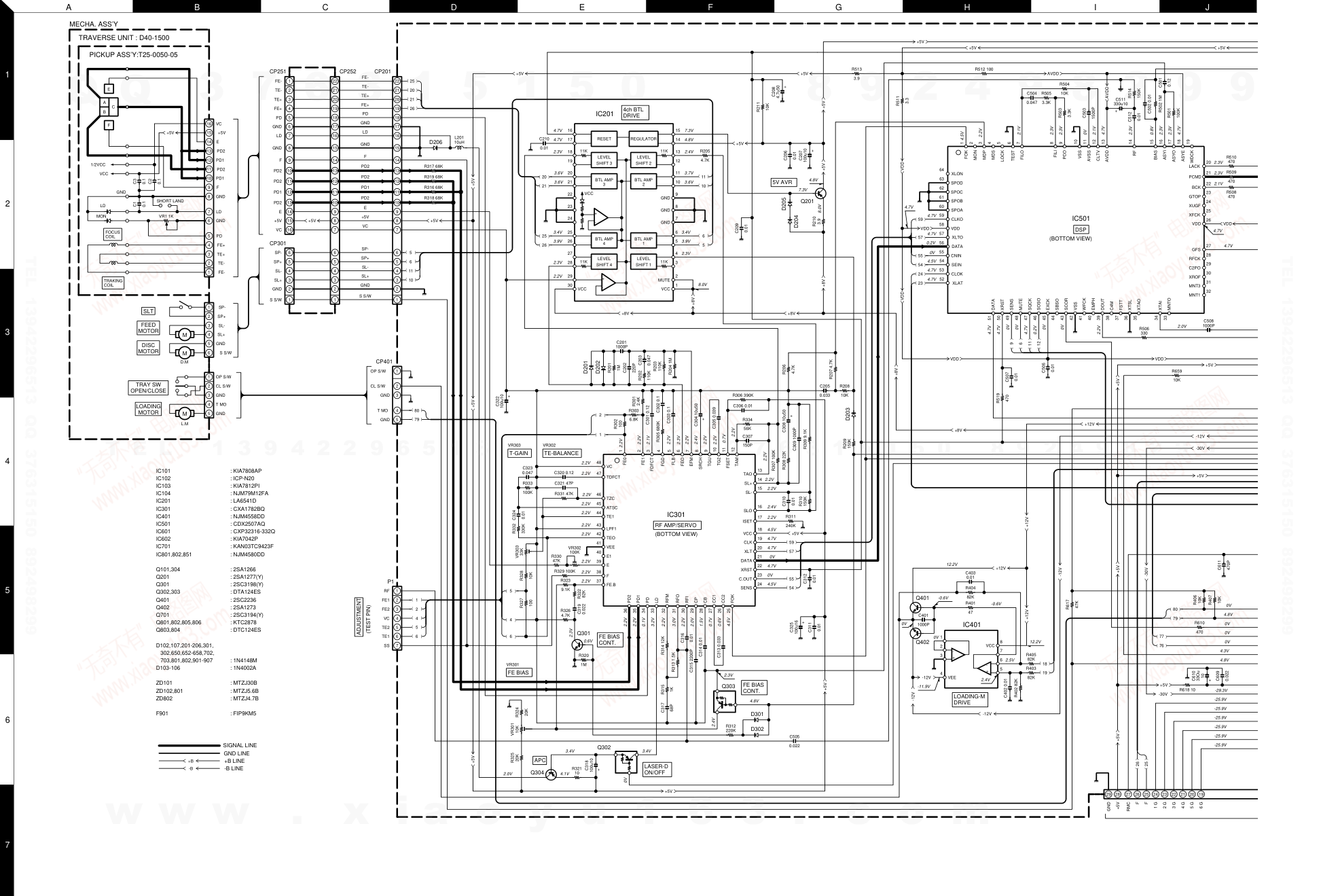 建伍KENWOOD DP-3080MK2 CD播放机电路图-5 建伍KENWOOD DP-3080MK2 CD播放机电路图-5