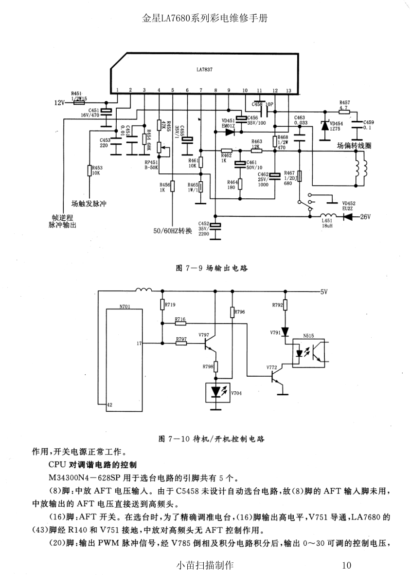 金星C5458系列彩电维修手册(LA7680机芯)-9 金星C5458系列彩电维修手册(LA7680机芯)-9