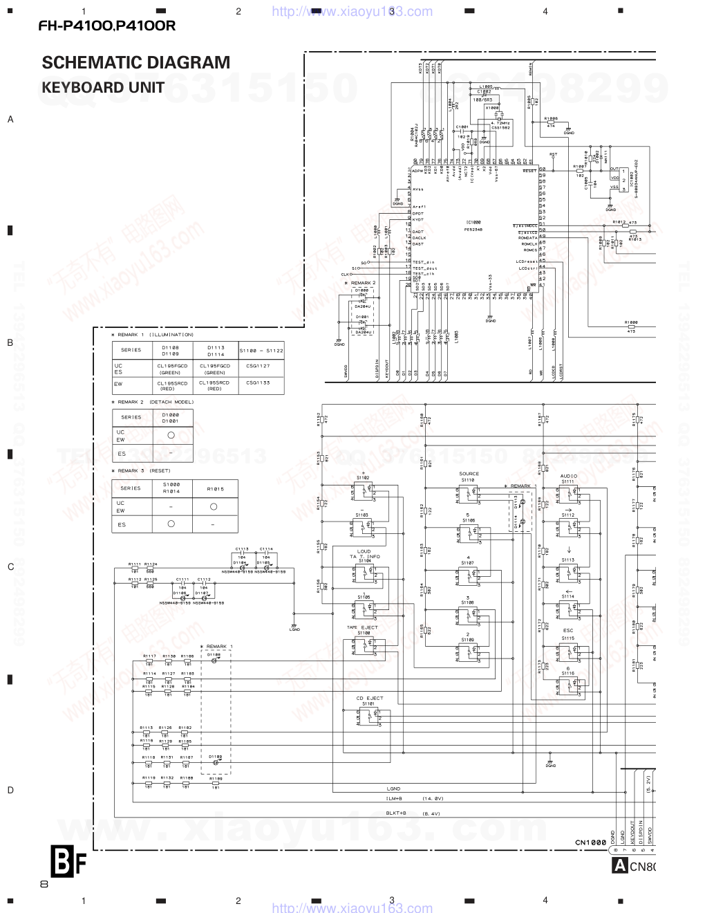 先锋PIONEER FH-P4100R音响电路图-7 先锋PIONEER FH-P4100R音响电路图-7