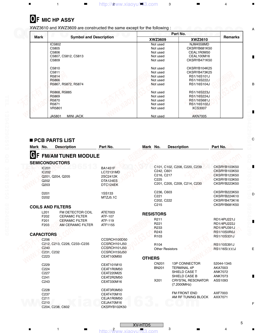 先锋PIONEER XV-HTD5电路图-4 先锋PIONEER XV-HTD5电路图-4