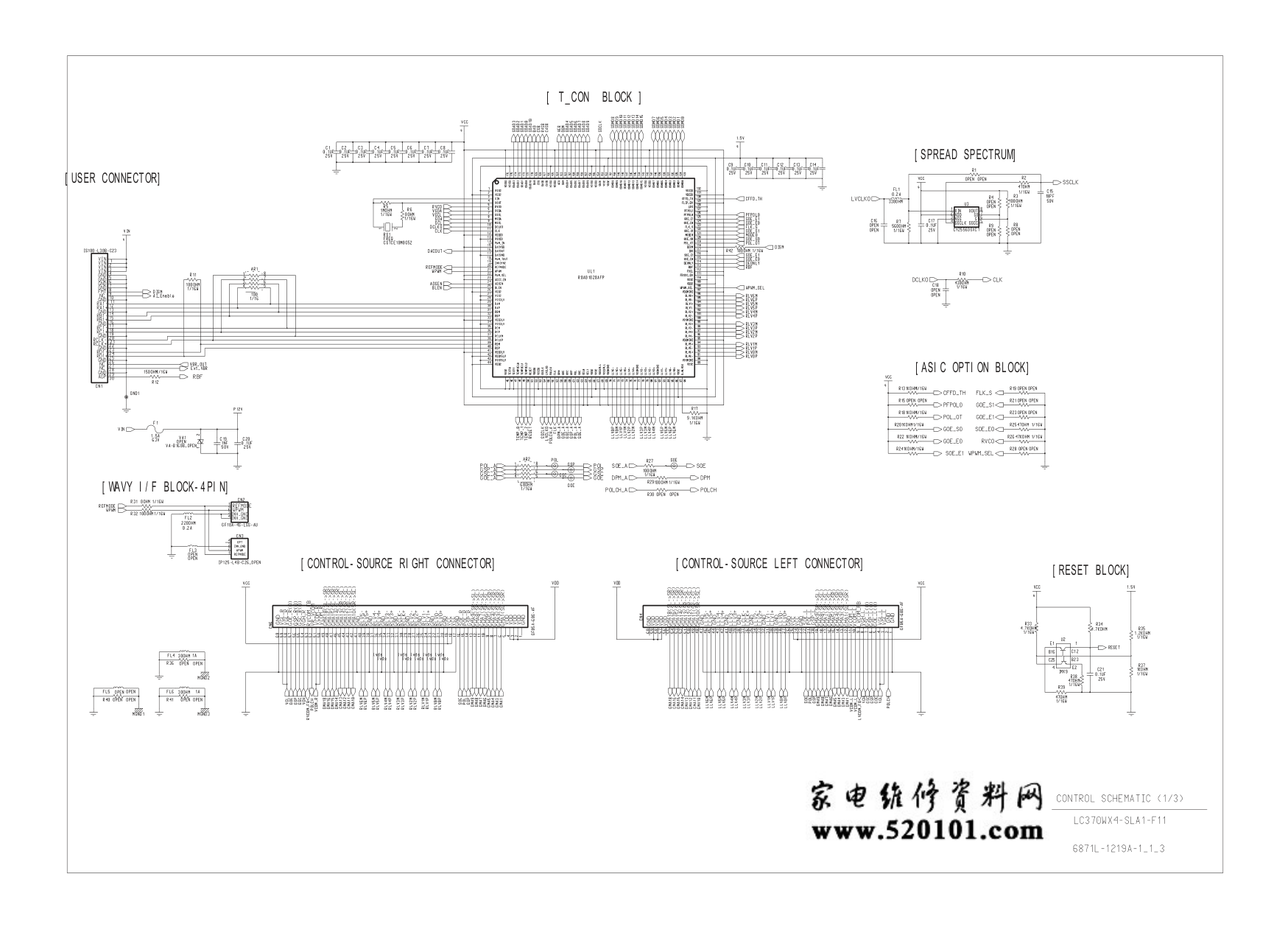 LG液晶屏LC370WX4-SLA1-F11逻辑板电路原理图-0 LG液晶屏LC370WX4-SLA1-F11逻辑板电路原理图-0