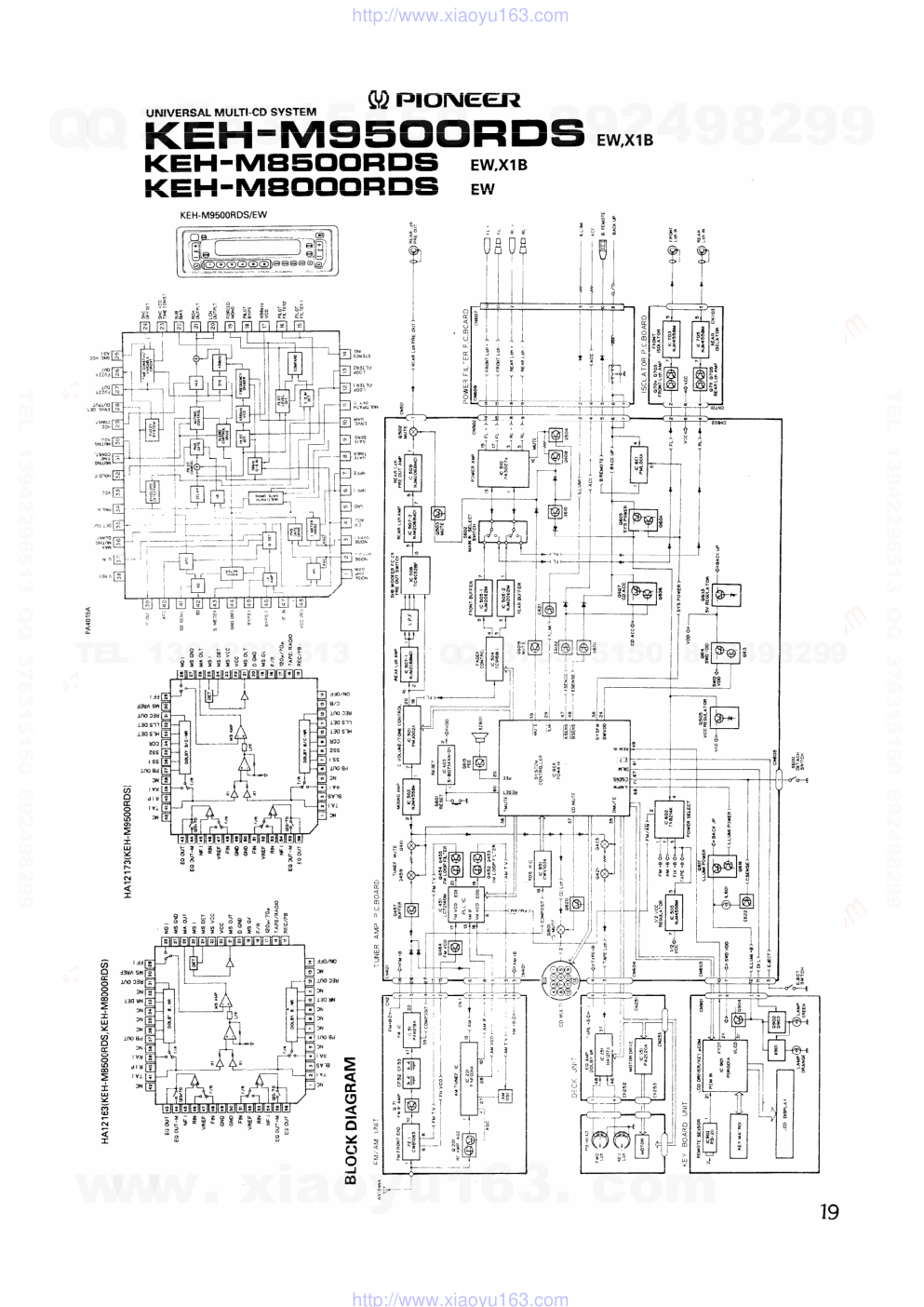 先锋PIONEER KEH-M8500RDS音响电路图-0 先锋PIONEER KEH-M8500RDS音响电路图-0