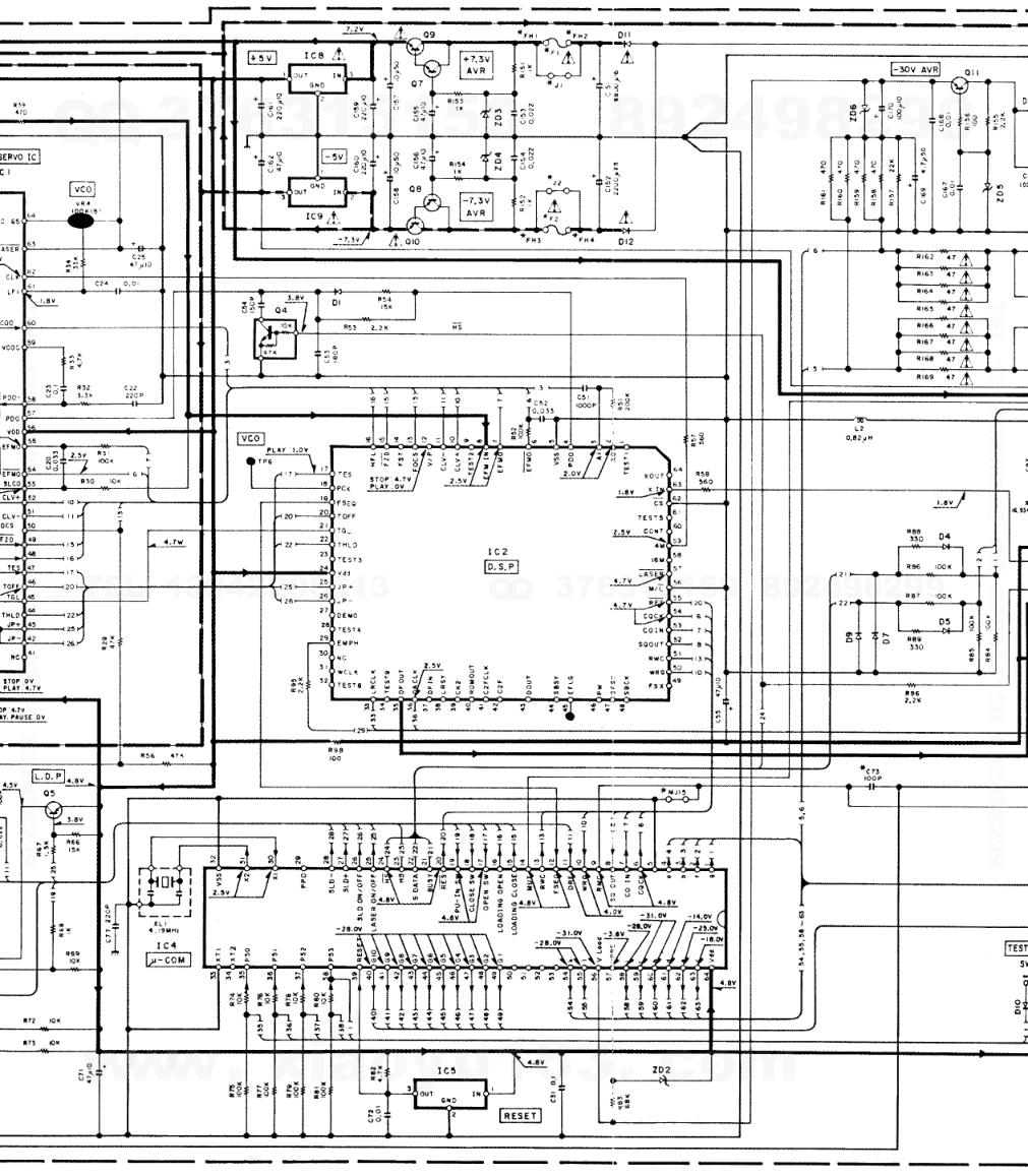 建伍KENWOOD DP-1060 CD播放机电路图-2