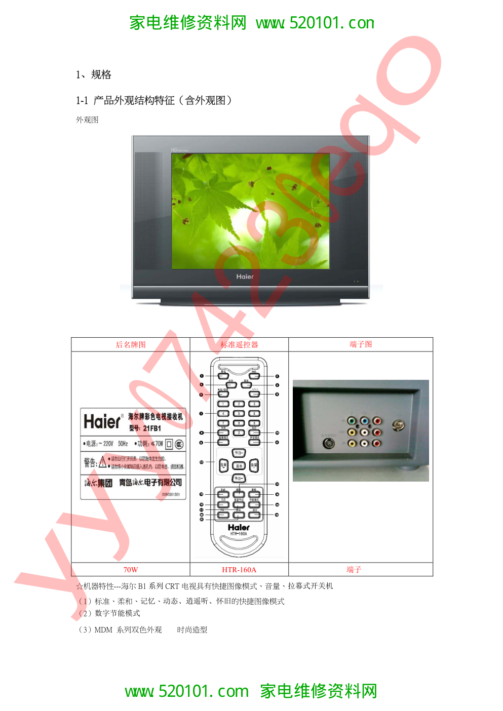 海尔21FB1家电下乡8873机芯维修资料-2