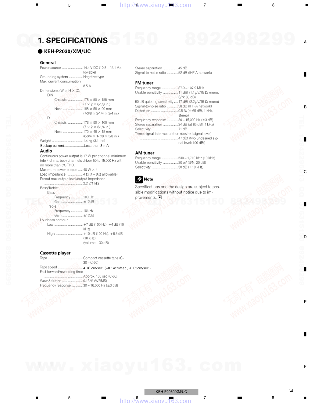 先锋PIONEER KEH-P2035音响电路图-2