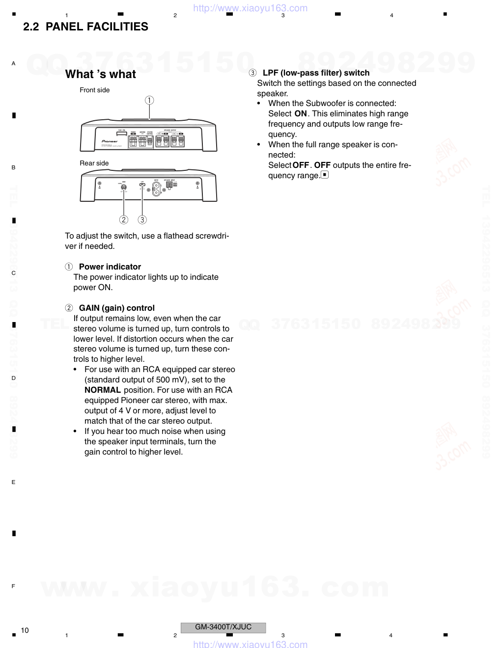 先锋PIONEER GM-3400T音响电路图-9 先锋PIONEER GM-3400T音响电路图-9