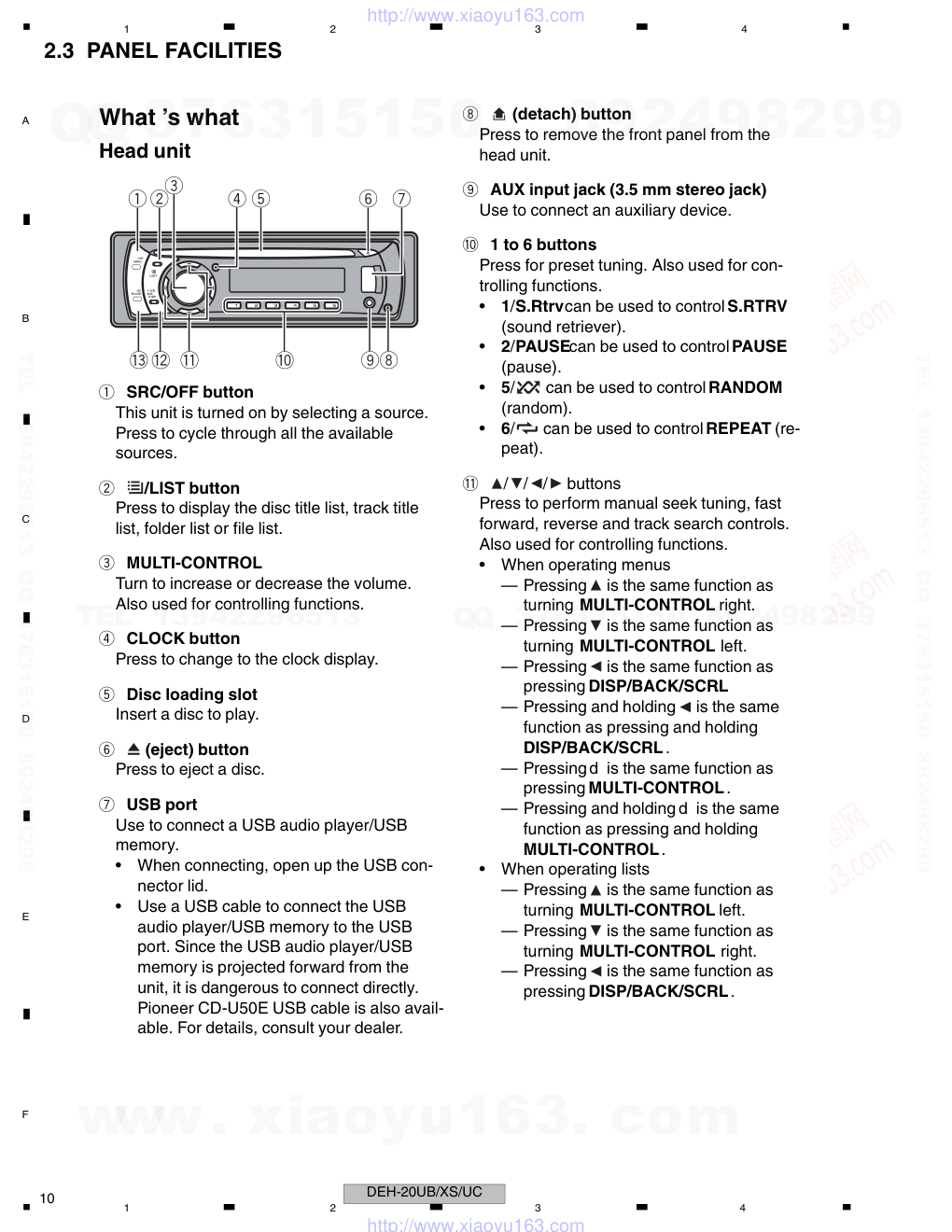 先锋PIONEER DEH-20UBXSUC电路图-9