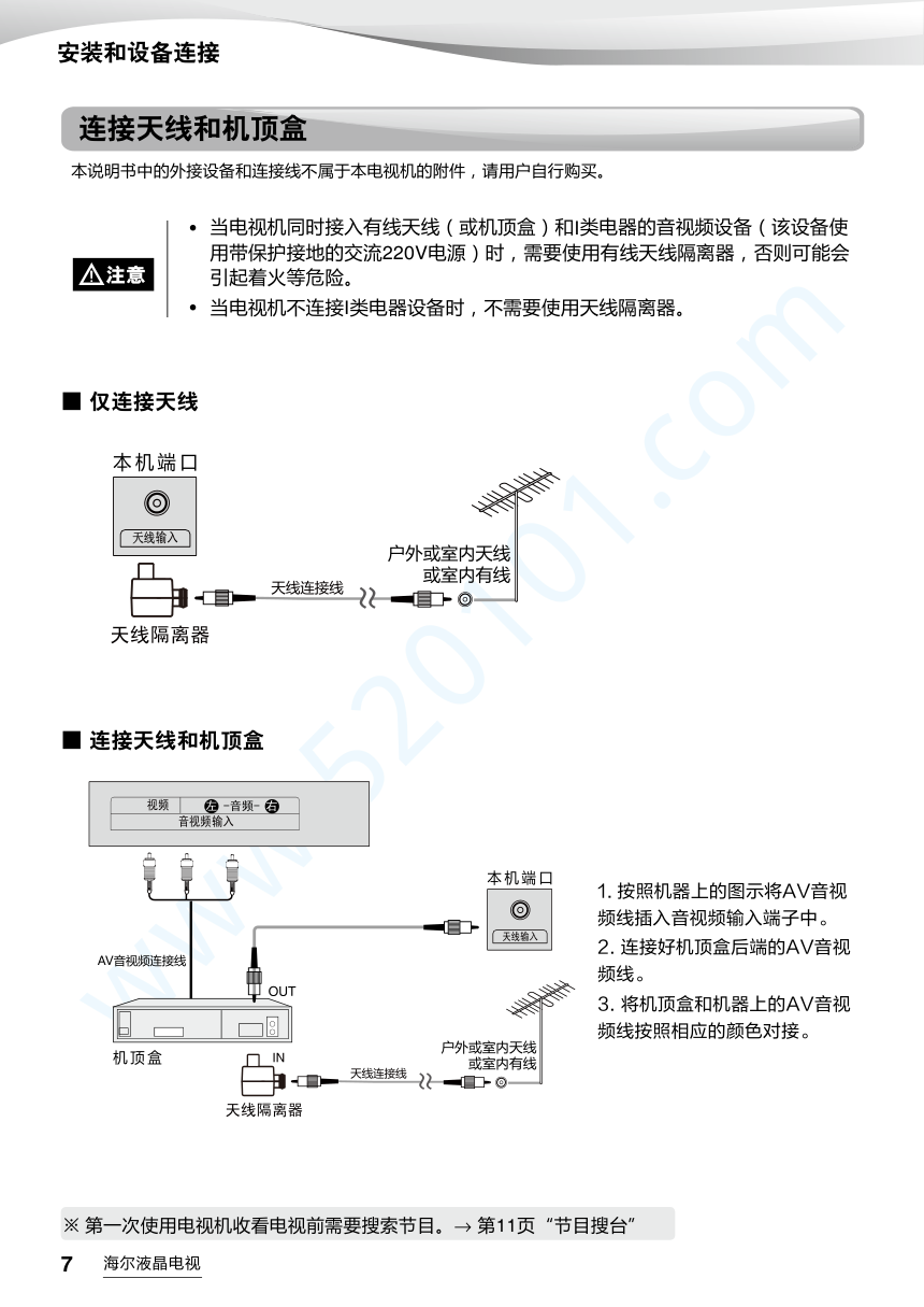 海尔LQ49AL88Y71液晶电视说明书-7