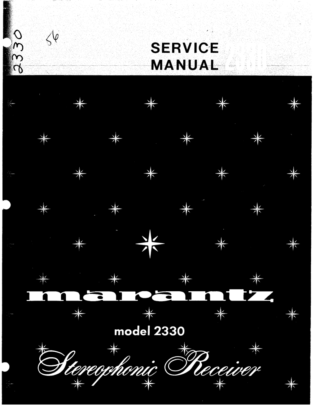 马兰士MARANTZ 2330音响服务手册-0 马兰士MARANTZ 2330音响服务手册-0